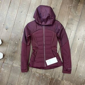 Lululemon Athletica Maroon Puffer Jacket with Hood